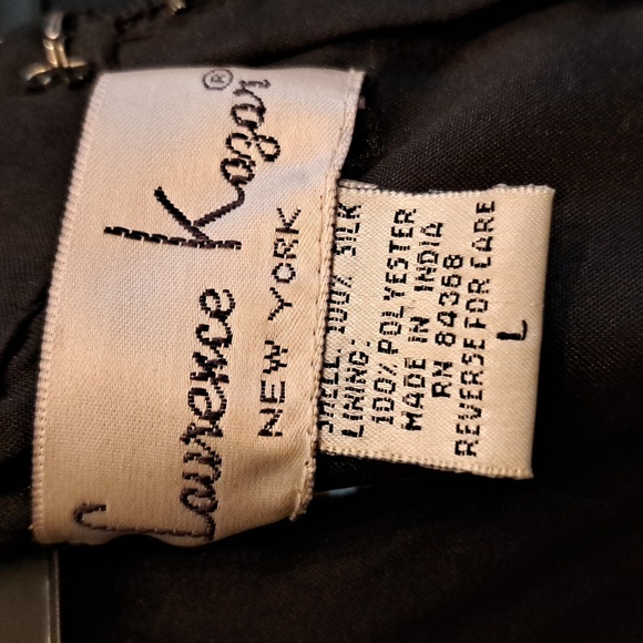 Vintage Laurence Kazar sequin beaded Dress Womens Vintage Large Black Formal - Picture 11 of 15